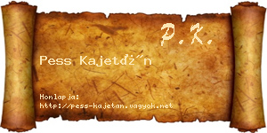 Pess Kajetán névjegykártya